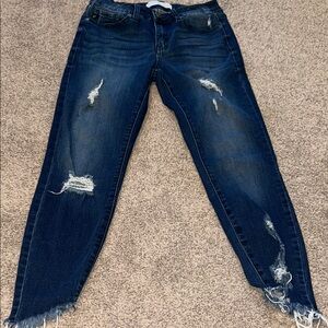 KanCan Distressed Dark Blue ankle skinny Jeans
